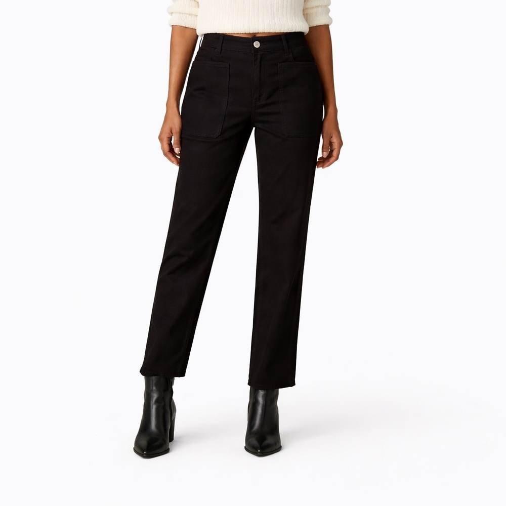 NWT Pilcro 18 Utility Slim Straight Leg Pants 0109 Carbon Black Anthropologie 34